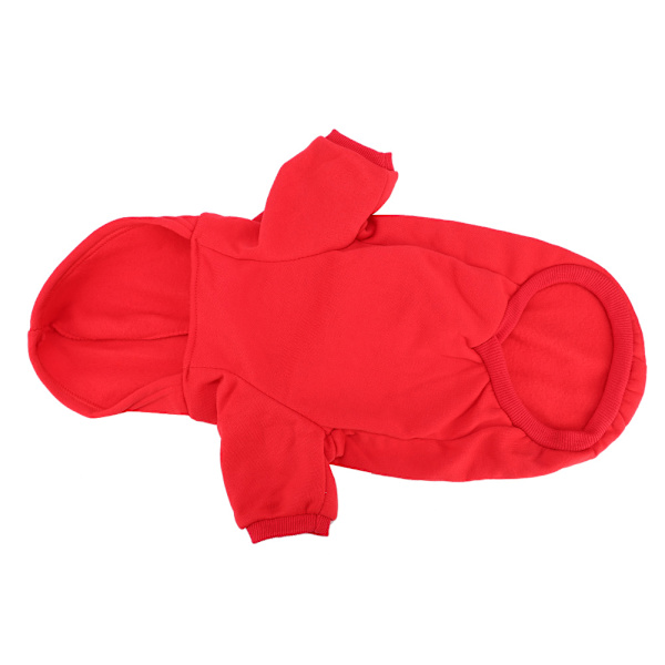 Sød polyester kæledyr vinter varm hættetrøje sweatshirt tøj frakke til hunde hvalpe katte (rød XL)