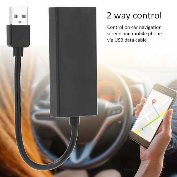 USB-kablet Carplay-dongel med stemmestyring for Android-telefoner og bilstereo