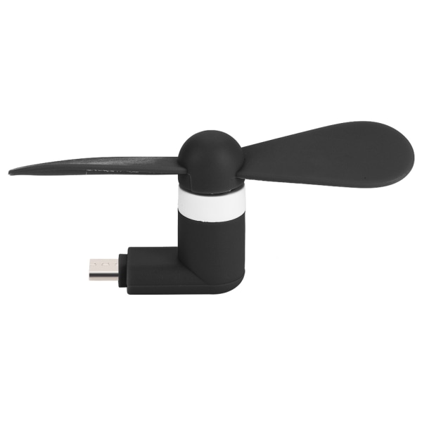 Mini bærbar håndmikro USB lille ventilator Ultra stille USB ventilator til Android OTG smartphones (sort)