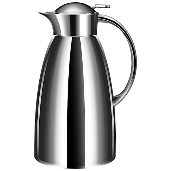 Ergonomisk termoskanna, rostfritt stål med dubbelväggskonstruktion och vakuumteknik för förbättrad temperaturkontroll, idealisk för kaffeälskare