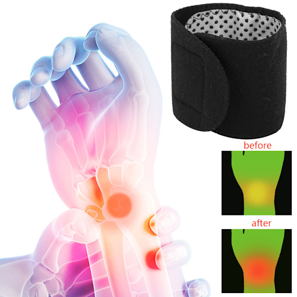 1 par magnetisk terapi självvärmd handledsskydd sport unisex handledsstödsskydd