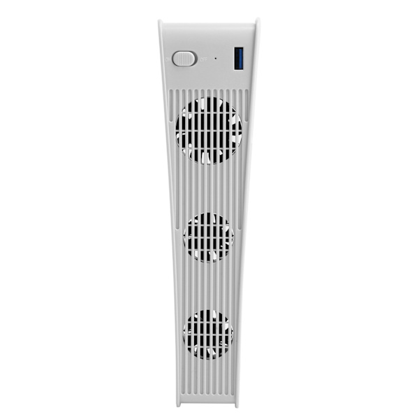 Pelikonsolin jäähdytystuuletin PS5:lle, USB-jäähdytin, jossa on 3 tuuletinta PS5 DE/CDROM -peliemännälle (valkoinen)