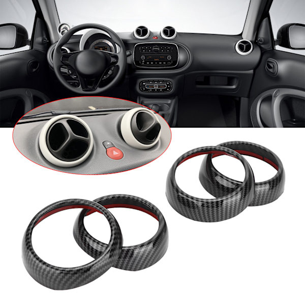Deksel til luftventil i karbonfiberstil, erstatning for Smart Fortwo/Forfour 453 2015‑2021