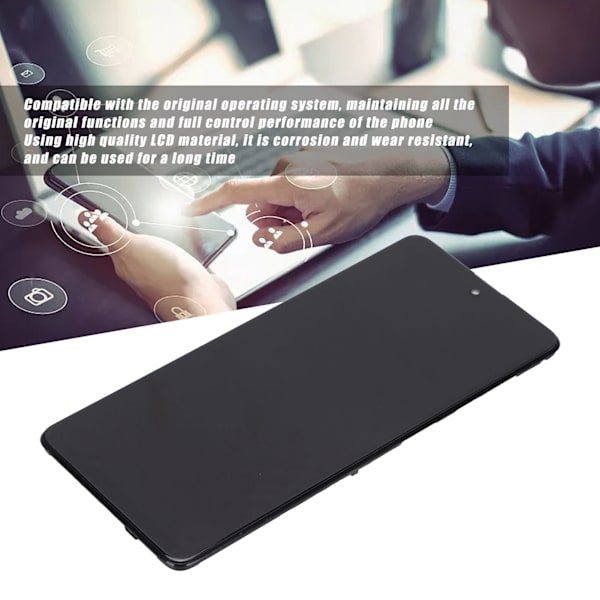 Skärmersättning LCD-skärm Touch Digitizer-enhet för Samsung Galaxy A715 med ram