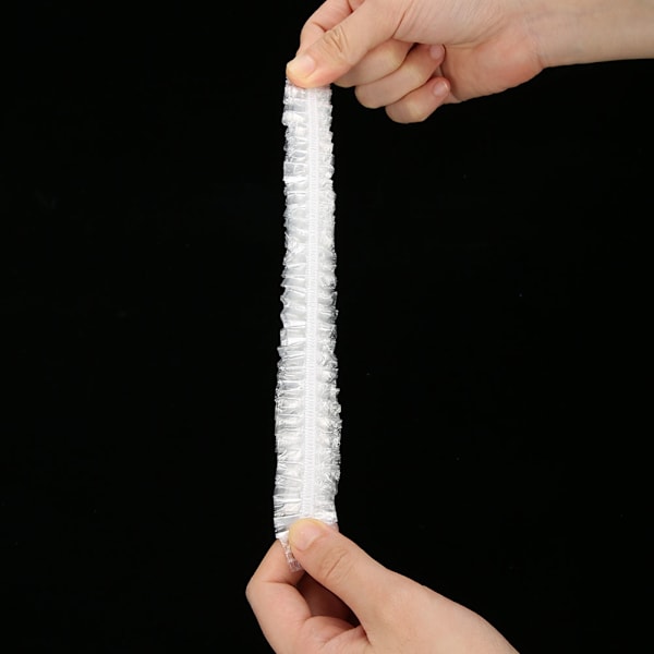 100 stk engangsbruk dusjhette vanntett dusjhette stripe plast bading for hotell