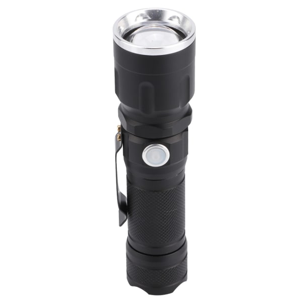 USB-laddningsbar utomhus LED-ficklampa teleskopisk zoom vattentät T