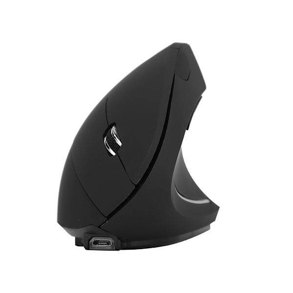 2,4 GHz optisk 1600 DPI trådløs ergonomisk vertikal PC/ bærbar spillmus oppladbar