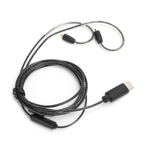 TypeC MMCX-hodetelefonkabel med mikrofon, passer til Shure SE215/SE315/SE425/SE535/SE846