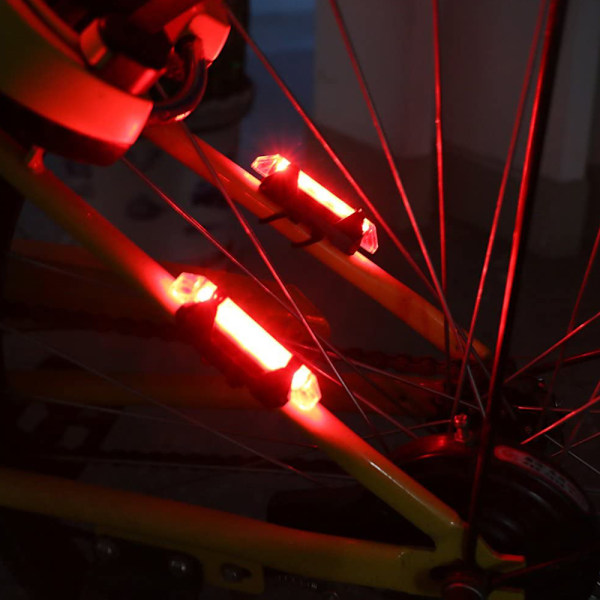 USB Uppladdningsbar Cykelbaklampa, Vattentät IPX-4 för Utomhusäventyr