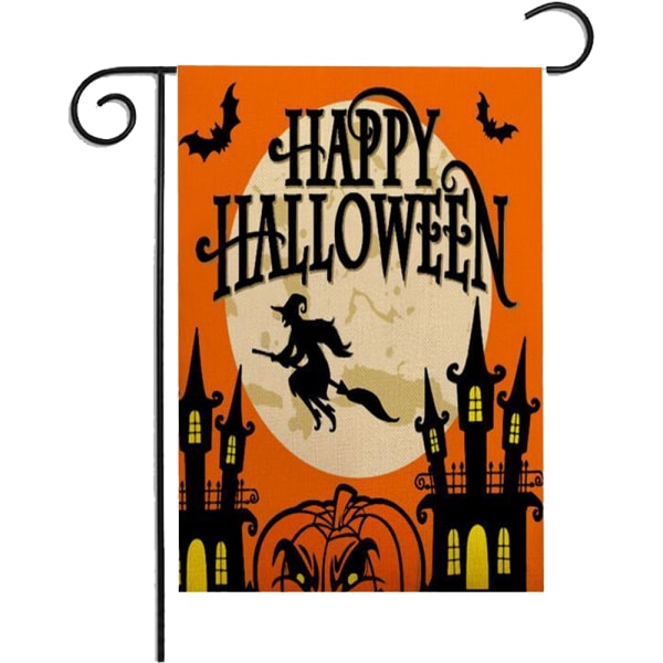 Burlap Vertikal Dobbeltsidet, Trick or Treat Have Flag Vertikal