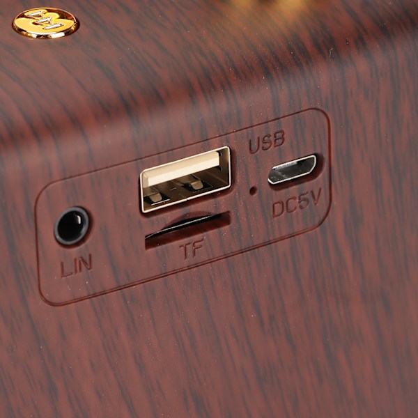 Bluetooth-kaiutin Stereo USB-lataus Retro-levysoittimen muotoilu Mini langaton kaiutin autoon, kannettavaan tietokoneeseen ja matkapuhelimeen