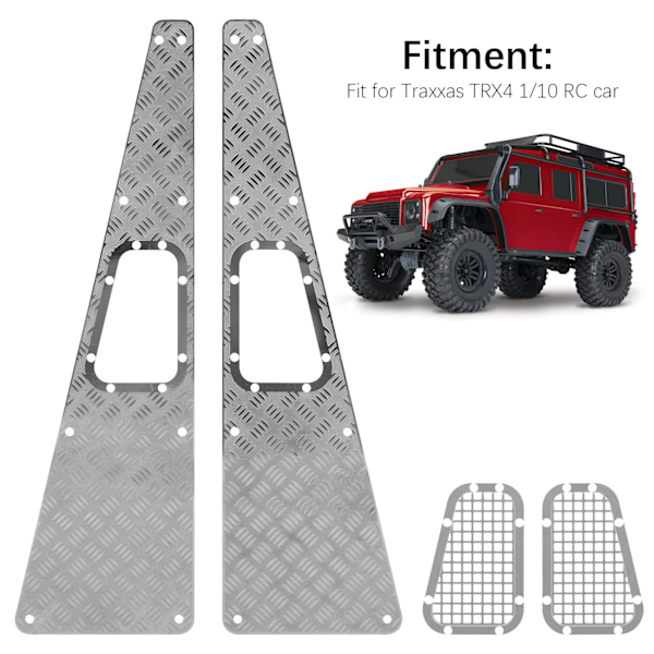 Metal Skid Plate Sides RC Opgraderingsdele Tilbehør Passer Til Traxxas TRX4 1/10 RC Bil