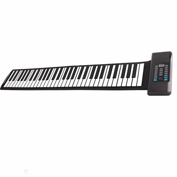 61 Tangenter Roll Up Keyboard Piano MIDI Funktion Bærbar Hånd Roll Piano med LED Digital Display 100‑240V