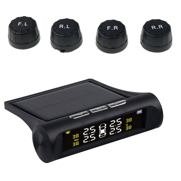 USB or Solar Charging Car TPMS Tire Pressure Monitoring System