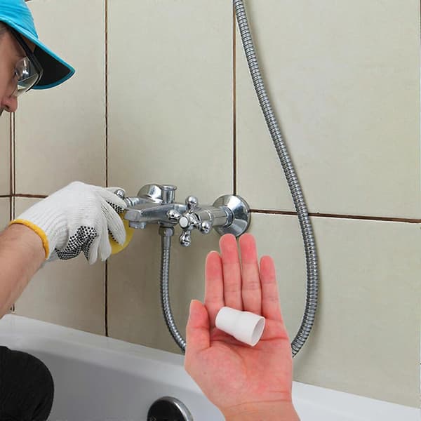 Vit Duschhuvud Hålskydd PVC Duschventil Trimskydd 4 st