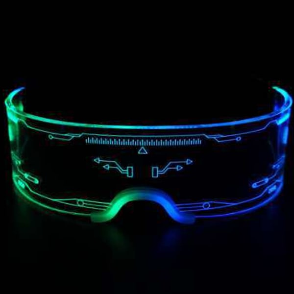Led-briller, der lyser op, Led-briller, lysende glas