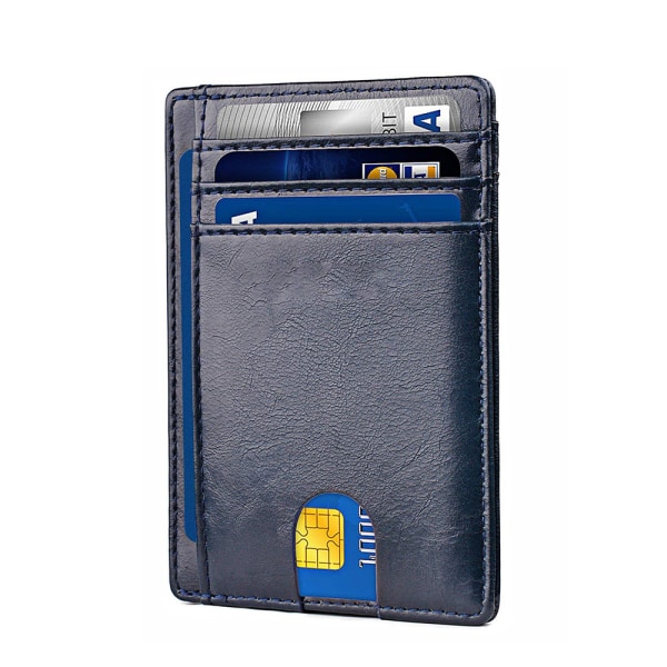 Men's leather card case, RFID anti-theft brush