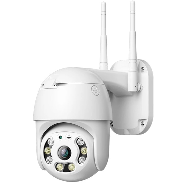 Intelligent Utomhussäkerhetslösning, FHD 1080P Panorera Tilt Dome-kamera med Tvåvägsljud, Smart Spårning och Färgglatt Mörkerseende för Flera Scener