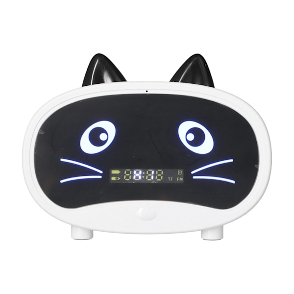 Mini Cartoon Speaker Multifunksjonell Søt Katteøre Design Smart Sett Dobbel Vekkerklokke for Soverom Kontor
