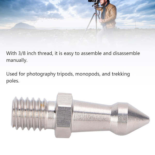 3/8 tommer rustfrit stål pigespids kamera stativ pigge udskiftning til monopod stativ