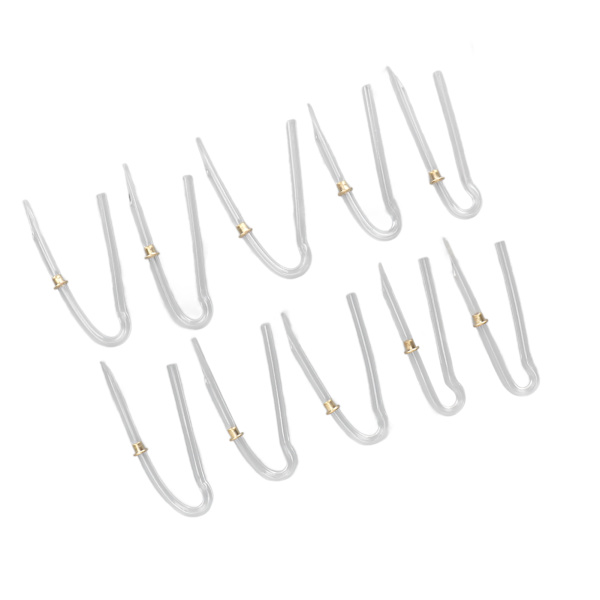 10 kpl esimuotoiltuja korvavaikutuksen kuulokojetuubeja ammattimaisia BTE-kuulokojetuubeja metalliputkilukolla (3,6 x 2 mm)