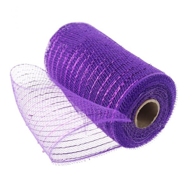 Polymeshband, Metallisk Folie Lila, 10 Yards, 10\"