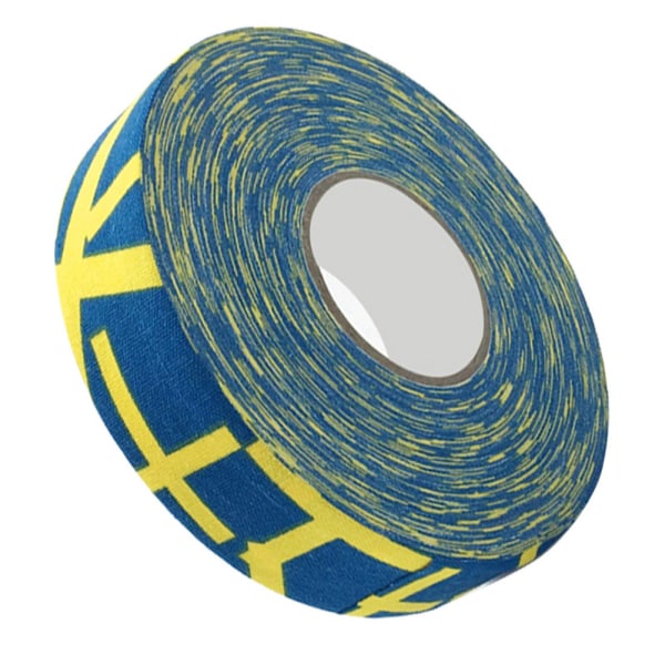 2,5 cm x 25 m jääkiekon suojateippi urheilubadmintonin pylvästyynyt jääkiekkomailateipit keltainen plusmerkki