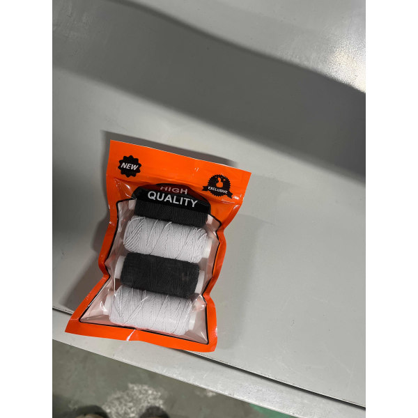 Shirring elastisk för sömnad, 4 st sytråd skär elastisk, svart vit elastisk tråd sladd, perfekt för kläder, fästa knappar, reparationer, dr