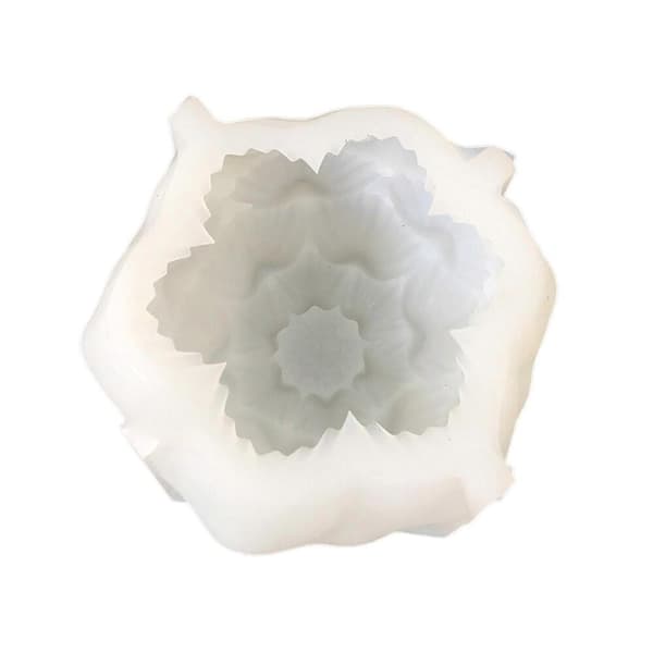 GETIT 3D Blomster Silikoneforme Duftlysforme Gipsforme Epoxyharpiksforme Bageforme Støbeforme Kompatibel med Lysfremstilling