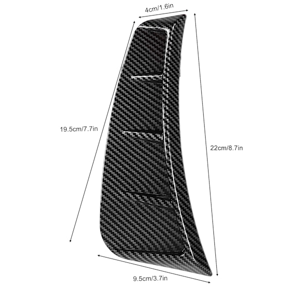 Par främre stötfångare sidoluftsventil trim exteriör kolfiber stil universell dekoration