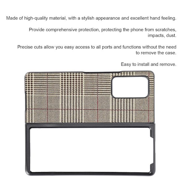 Læder Hard Case til Samsung Galaxy Z Fold 2 Mobiltelefon Anti-fald Beskyttende Etui