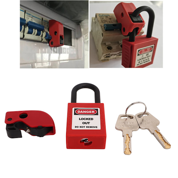 Universell kretsbrytare lockout-set - Säker, kompakt, enkel installation - Kretsbrytare lockout-enhet