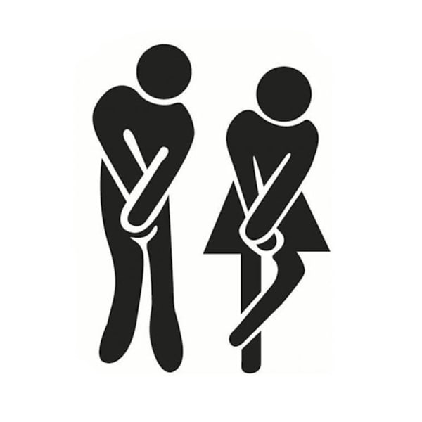 Hauska WC-WC-oven sisäänkäynti kyltti miehet naiset kylpyhuone seinätarra tarra baari KTV kodin sisustus
