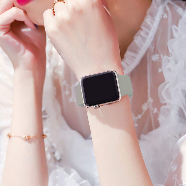 Sport Watch Band kompatibel med Watch 38-40mm Mjukt silikonersättningsband Sportrem kompatibel med iWatch Series 5/4/3/2/1, S/M, M/L