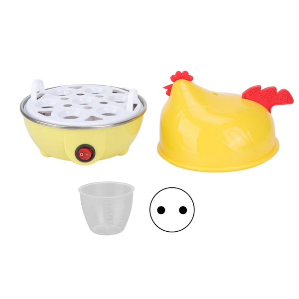 Electric Egg Cooker Multifunction Chicken Shape Rapid Egg Boiler 7 Egg Capacity Automatic Shut Off Mini Breakfast Machine