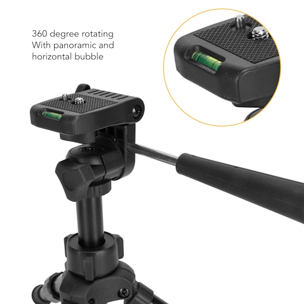 Mini Stativ Bärbar Lätt 360 Grader Roterande Skrivbordsstativ med Snabbkopplingsplatta för Kamera Telefon