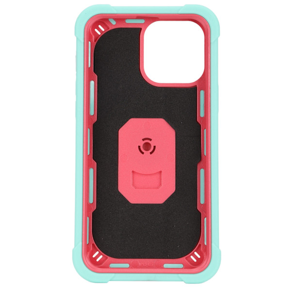Reptålig pansarskydd med stativ för iPhone 13 Pro Max mobiltelefoner Armor Protect Case (grön pulver)