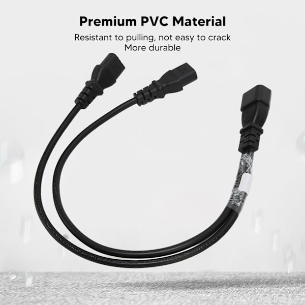 Enkelt C14 til dobbelt 5 15R C13 ledning kort strømkabel UPS server Y splitter adapter kabel til PC skærm printer