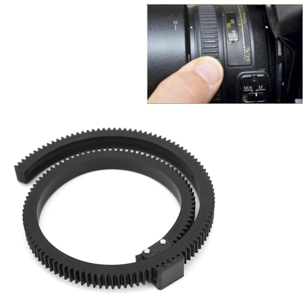 Justerbar Follow Focus Len Gear Ring Belt för SLR DSLR Kamera Videokamera Kamera Tillbehör