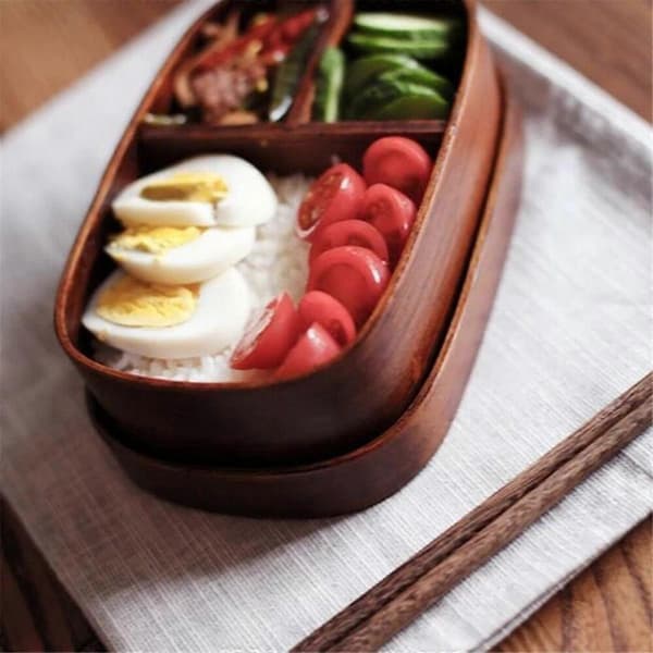 Træ Bento Boks Træ Bestik