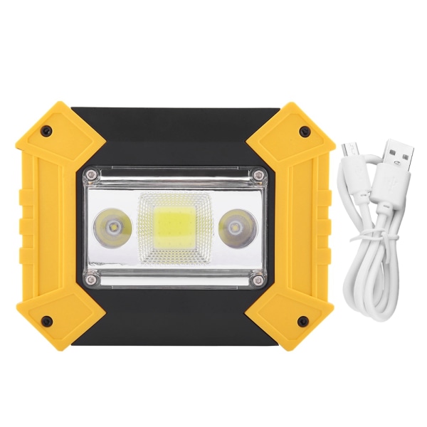 Arbeidslys USB-lading LED-advarselslampe firkantet COB med 2 stk røde LED-lys