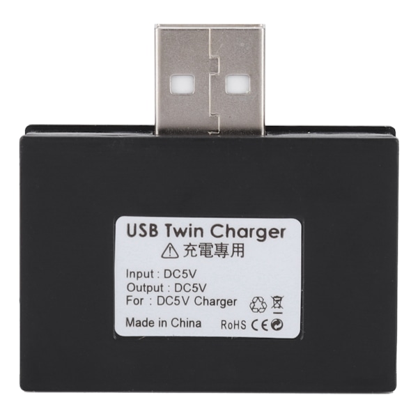 Mini högkvalitativ laddare förlängare USB-hubb för bärbar dator/skrivbord svart