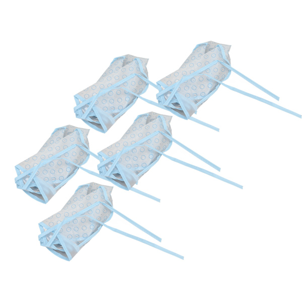 5PCS Hårhätta för slingor Engångsfärgning Frisör Frostning Färghätta med plasthake för frisörsalong