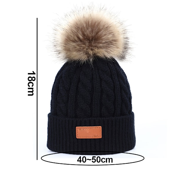 Slouchy strikke lue til småbarn Baby skihue for jenter gutter