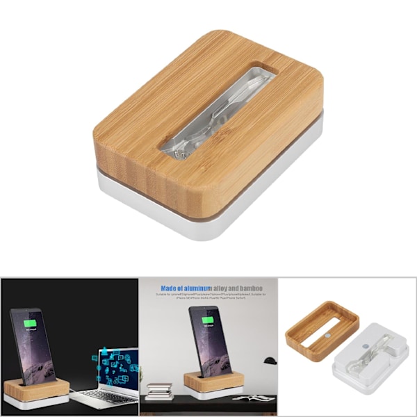 for Samdi Desktop Mobiltelefon Ladestasjon for iphone6S/6Plus/iphone7/7Plus/iphone8/X Sølv