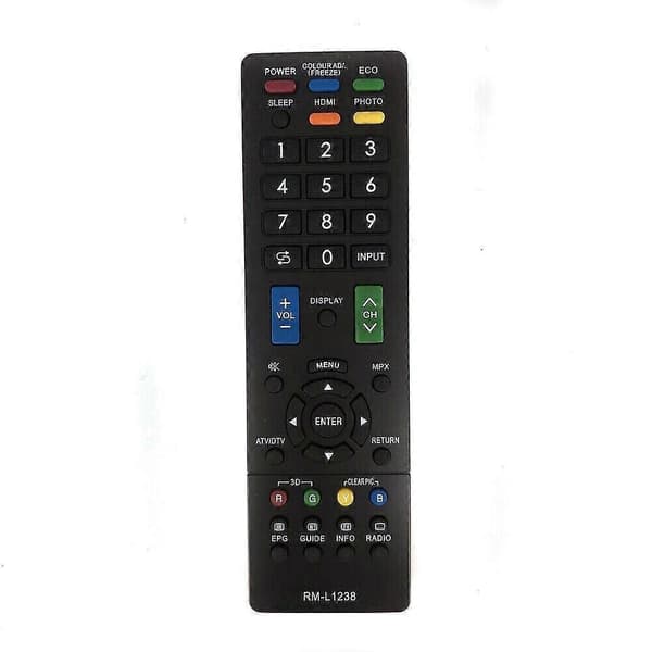 Ny erstatningsfjernkontroll RM-L1238 kompatibel med Sharp LCD LED TV HD Plasma