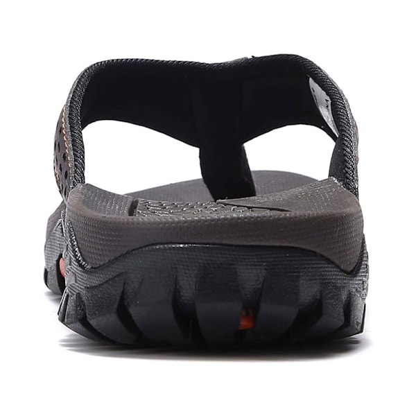 Sportiga flip-flops för män, bekväma vardagssandaler för utomhusbruk, strandsandaler Dark brown 40
