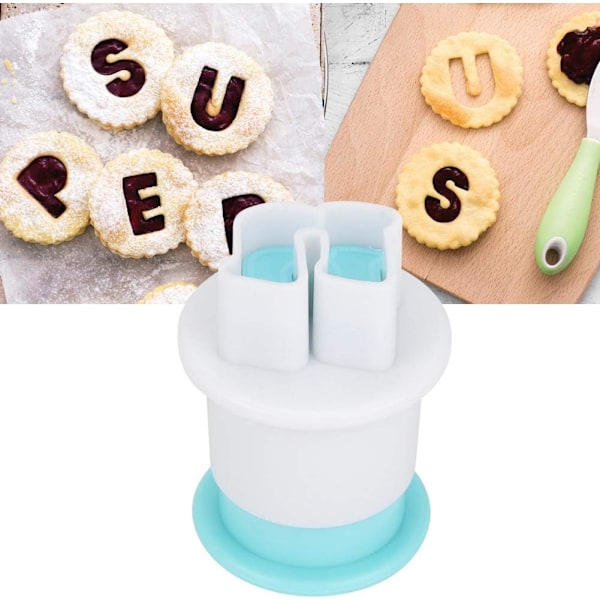Dekorera Tårtor Cupcakes, Livsmedelsgodkända Mini Gemener Alfabet Fjäderstämplar, Direkt Prägling Fondant Stämplare för Tårtbakverk