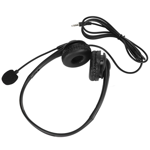Kundeservice Headset Håndfri Stereo Kablet Binaural PC Støydempende Hodetelefon for Telefonsalg