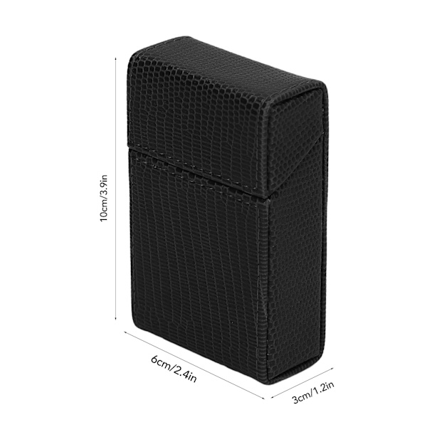Cigarettboxhållare Ödla Designad PU Läder Cigarettbox Förvaringsfodral för Kvinnor Män